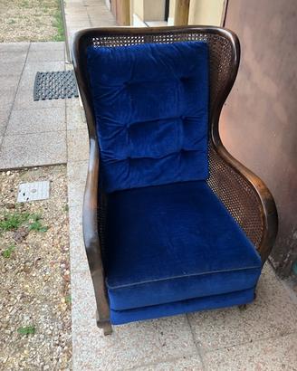 Poltrona lavorata in treccia viennese