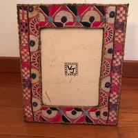 Cornice portafoto indiana in tessuto etnico