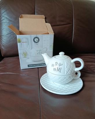 Set da the in ceramica per una persona