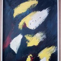Quadro astratto informale dipinto olio su tela