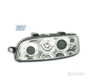 FARI PER FIAT PUNTO 99-03 ANGEL EYES FONDO CROMATO