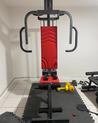 Panca multifunzione con stazione completa
