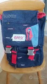 Zaino onxy in tessuto jeans blu scuro