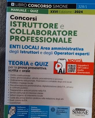 LIBRO CONCORSO ISTRUTTORE edizione SIMONE 