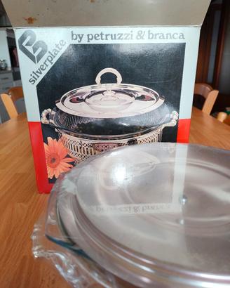 pirofila Petruzzi e Branca base in silver plade 