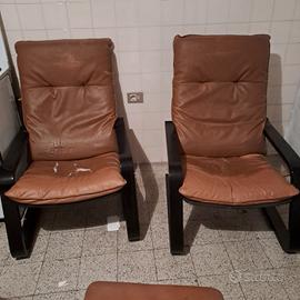 coppia di poltrone vintage