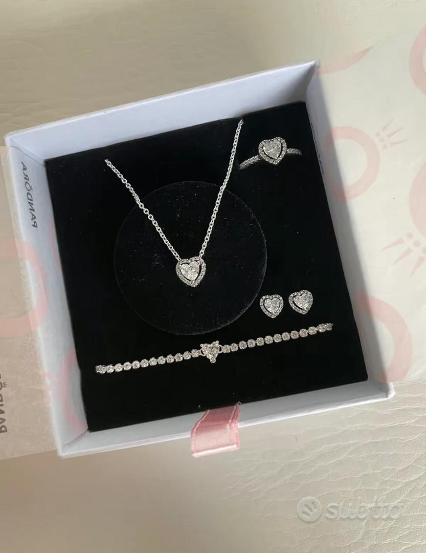 Set Pandora Gioielli Cuore Bianco - Abbigliamento e Accessori In