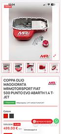 Coppa olio maggiorata e dostribuizine abarth