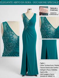 Elegante Abito da Sera Lungo con Paillettes