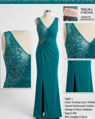 Elegante Abito da Sera Lungo con Paillettes