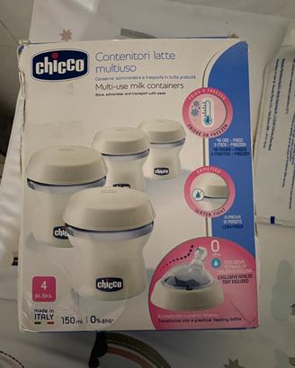 Contenitori latte e tettarella chicco