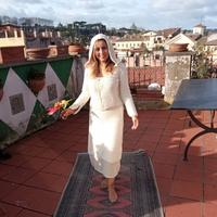 ABITO VESTITO DA SPOSA SARTORIALE KASHMIR e SETA