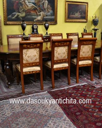 Tavolo da pranzo tondo  allungabile fino a 404 cm.