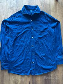 Boggi Milano Camicia Taglia XL Uomo Blu Navy Coton