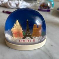 Set 5 palle di vetro con neve