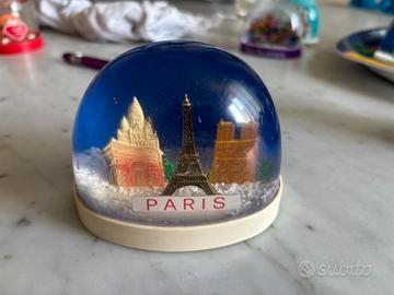 Set 5 palle di vetro con neve