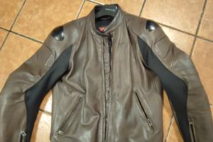 giacca in pelle Dainese marrone