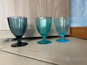Set 6 calici Amami vetro colorato