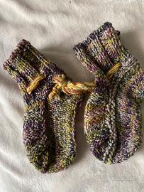 Babbucce in pura lana melangiata handmade