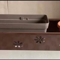 Portavaso da balcone verniciato marrone