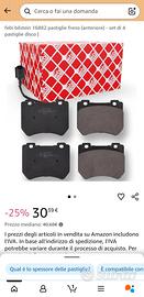 pastiglie anteriori alfa romeo 159 brera e spider