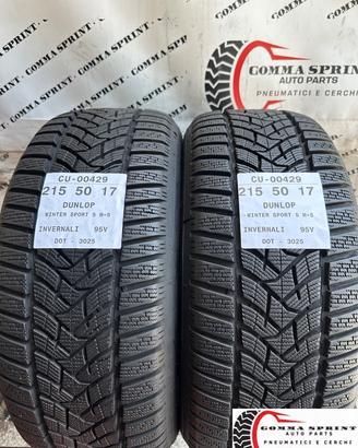 2 PNEUMATICI 215/50 R17 DUNLOP INVERNALI KM0
