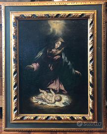 Dipinto olio su tela epoca “700” prima tela.