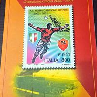 Francobolli AS Roma scudetto anno 2000