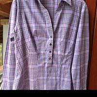 camicia donna tg 44 viola, lilla bianco Benetton 