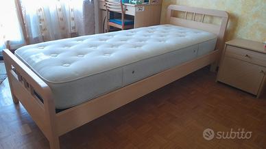 Letto singolo con materasso 210cm