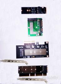 4 SCHEDE ADATTATORI DA NGFF A NVME, DA M2 A NVME