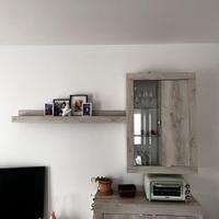 Vetrina legno effetto pino bianco 