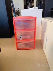  CASSETTIERA FUCSIA IN PLASTICA 