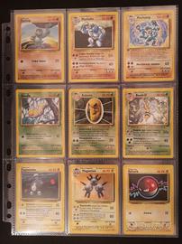 Lotto Pokemon di 56 carte del SET BASE
