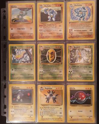 Lotto Pokemon di 56 carte del SET BASE