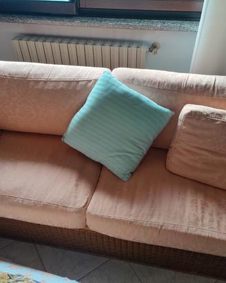 Set completo divano, poltrone e puff 