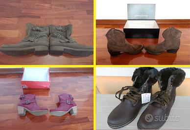 Lotto scarpe donna n.38/39 (3 stiv. + 1 scarponc)