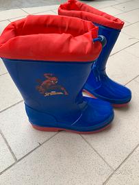 Stivali da pioggia blu per bimbo di Spiderman