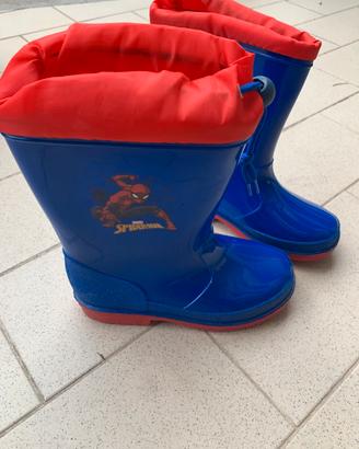 Stivali da pioggia blu per bimbo di Spiderman