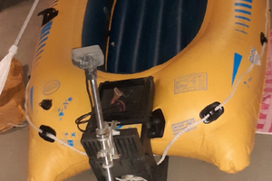 Canotto gommone con motore elettrico