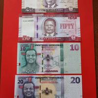 Set collezione 4 banconote Liberia e Eswatini Fds
