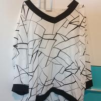 maglietta fiorella rubino bianca