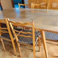 Tavolo-Sedie-credenze anni '50