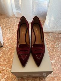 Tacchi alti scamosciati bordeaux  Santoni
