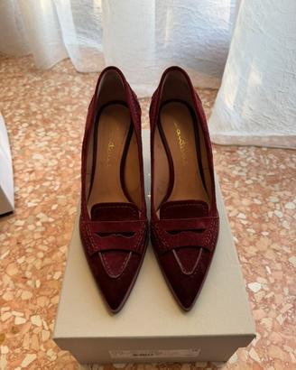 Tacchi alti scamosciati bordeaux  Santoni