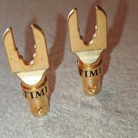 Connettori forcella 24k oro 6mm plug hifi 