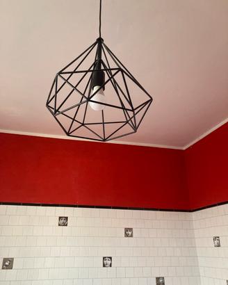 Lampadario in ferro battuto