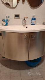 lavandino in foglia argento e swarovski 