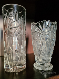 Vasi in cristallo di Boemia vintage