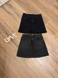 Set 2 minigonne nere Zara Kids e Okaidi